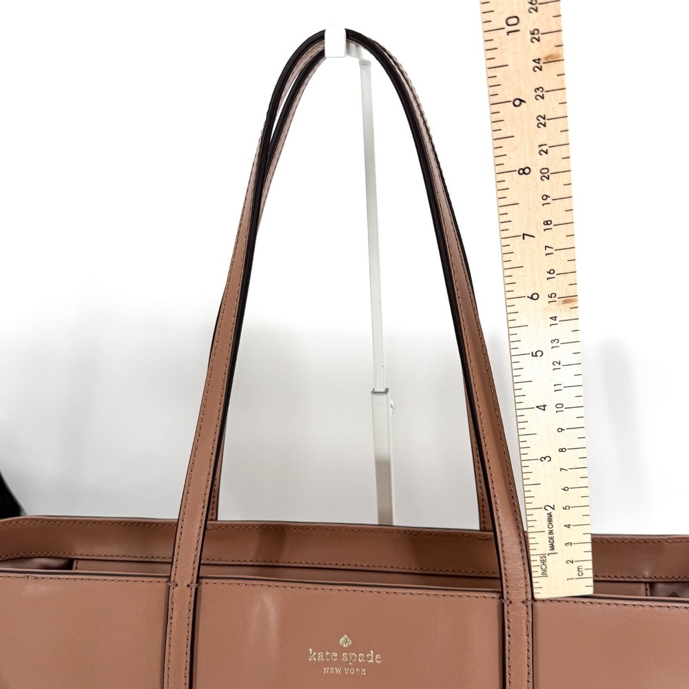 Kate Spade Kelsey Large Tote Bag Tan Beige Color - Beautiful Preloved Condition - Picture 10 of 16